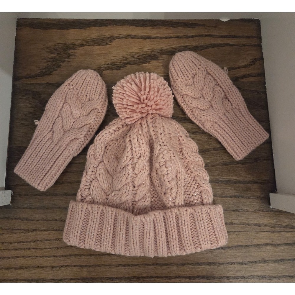 Baby gap toddler mitts and hat set